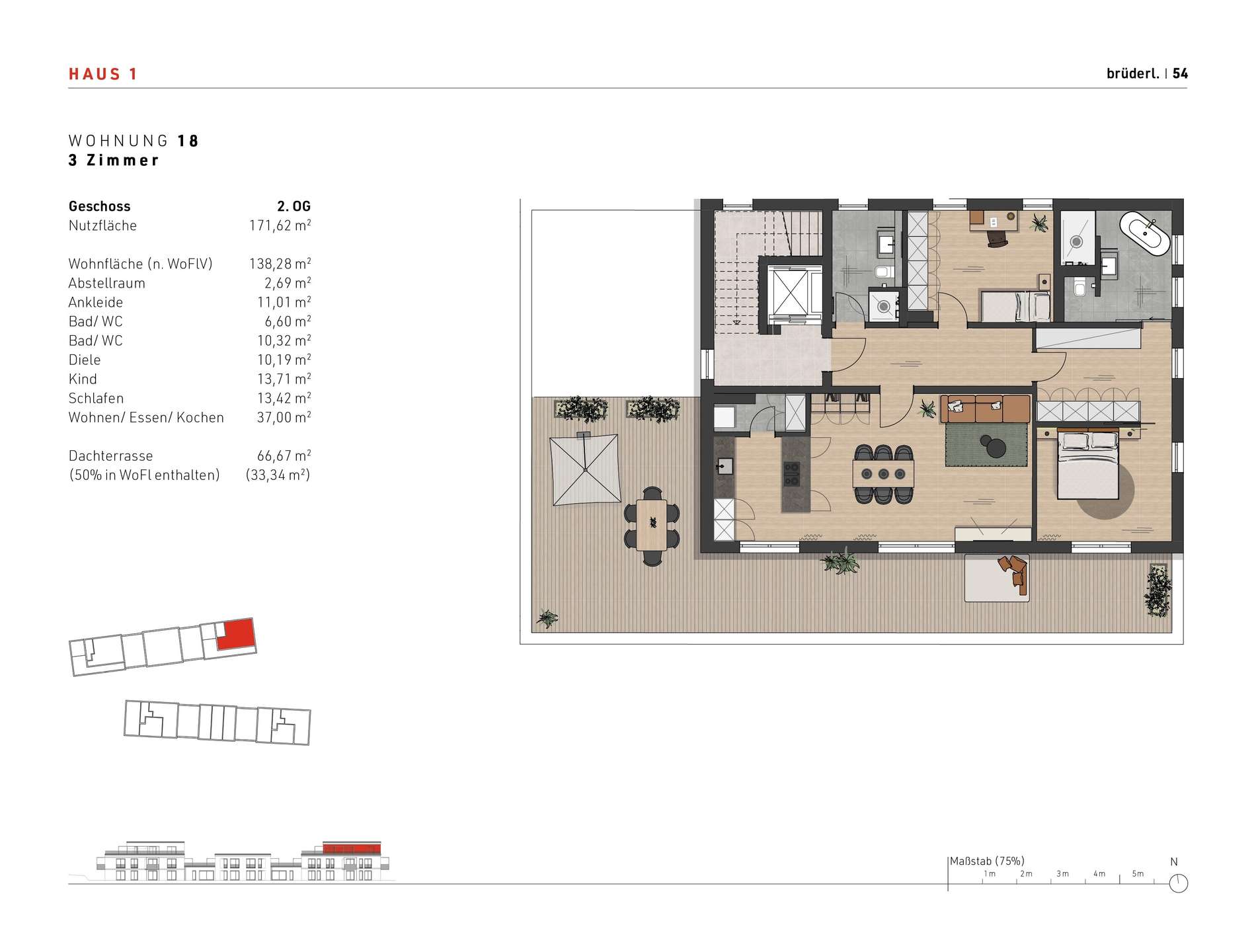 Erstbezug! Penthousewohnung im Chiemgau – sonnige 65qm Dachterrasse – KFW 40, Chiemsee 4km