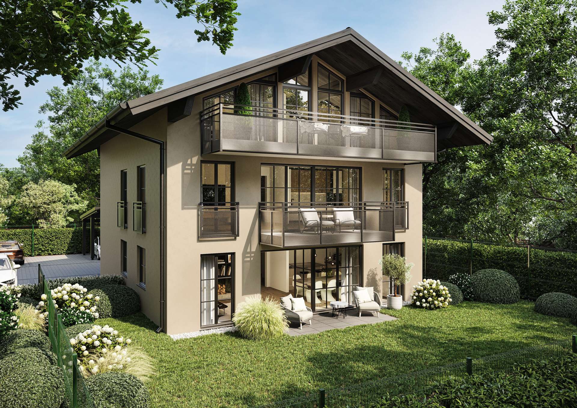 Hochwertiges Wohnen am Chiemsee – 95m² Neubau Wohnung in Bernau am Chiemsee – Energie A , Massivbau